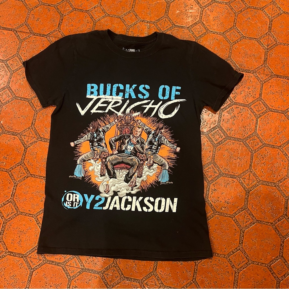 Bucks of Jericho Graphic T-Shirt small Black & Blue pro wrestling tees shirt